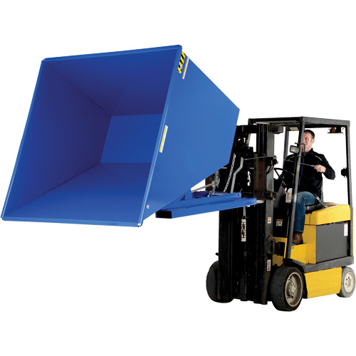 Self-Dumping Hopper, Steel, 2-1/2 cu.yd., Blue Distribution Industrielle GC