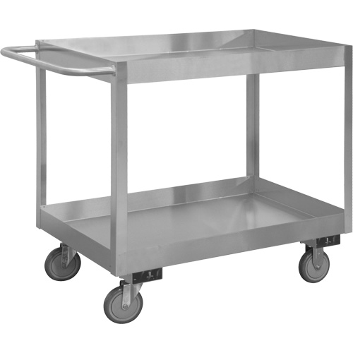 Industrial Grade Shelf Cart, 2 Tiers, 24-1/8" W x 35" H x 42" D, 1200 lbs. Capacity Distribution Industrielle GC