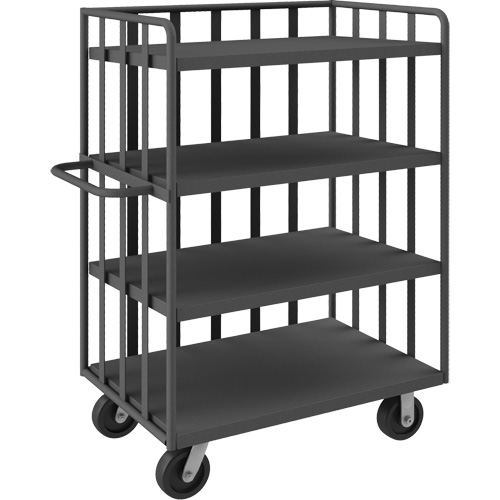 Chariot &agrave; tablettes ouvert portatif, 4 Tiers, 31-1/8" la x 57-1/2" h x 56-1/8" p, Capacit&eacute; 3600 lb Distribution Industrielle GC