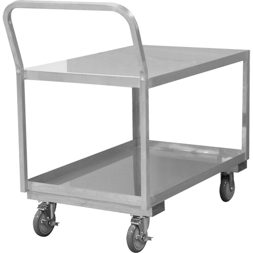 Chariot d'atelier industriel &agrave; profil bas, 2 niveaux, 24-1/8" la x 40-3/4" p x 38-1/8" h, 1200 lb Cap Distribution Industrielle GC