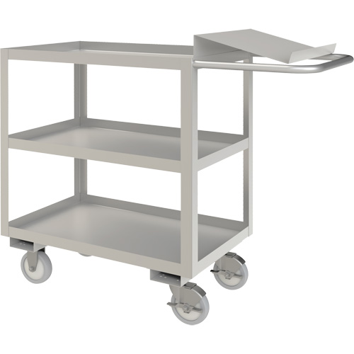 Chariot de pr&eacute;paration de commande de calibre industriel, 39" h x 18-1/8" la x 45" p, 3 Tablettes, Capacit&eacute; 1200 lb Distribution Industrielle GC