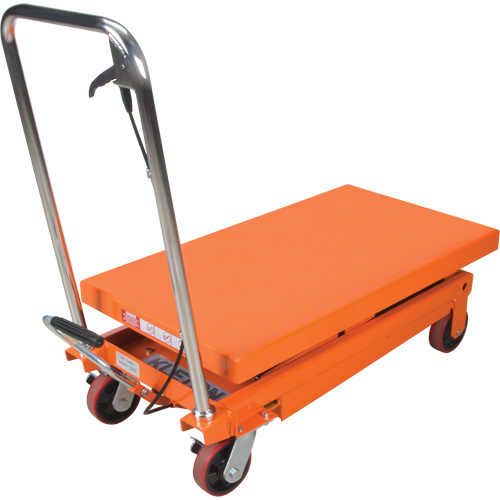 Table &eacute;l&eacute;vatrice &agrave; ciseaux hydraulique, 35-3/4" lo x 19-3/4" la, Acier, Capacit&eacute; 770 lb Distribution Industrielle GC