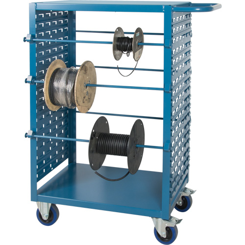 Chariot mobile pour mat&eacute;riaux bobin&eacute;s, Acier, 6 Montants, 21" la x 48" h x 38" p, Capacit&eacute; de 1200 lb Distribution Industrielle GC