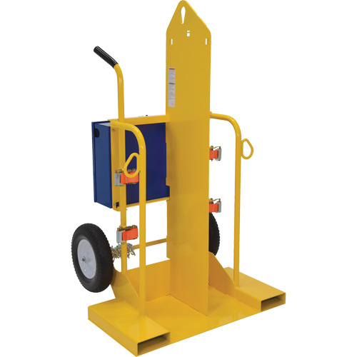 Welding Cylinder Torch Cart, Foam-Filled Wheels, 24" W x 19-1/2" L Base, 500 lbs. Distribution Industrielle GC