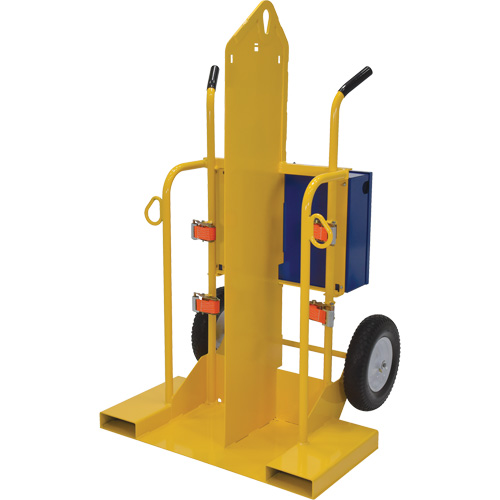 Welding Cylinder Torch Cart, Foam-Filled Wheels, 24" W x 19-1/2" L Base, 500 lbs. Distribution Industrielle GC