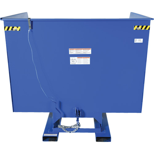 Conteneur autobasculeur, Acier, 4 vg³, Bleu Distribution Industrielle GC