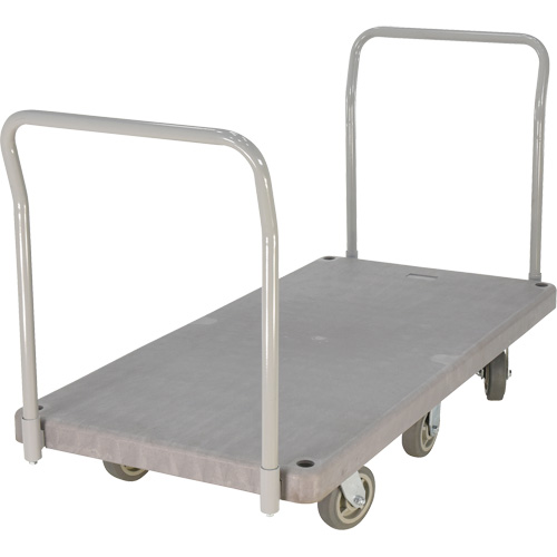 Heavy Duty Plastic Platform Truck, 60" L x 30" W, 3000 lbs. Cap., Polyurethane Wheels Distribution Industrielle GC