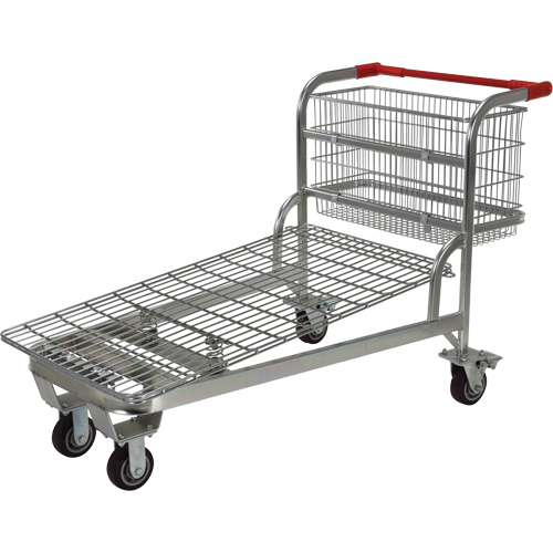 Chariot en treillis emboîtable, Acier, 28-3/4" x 37-1/16" x 59-5/8", Capacit&eacute; 275 lb Distribution Industrielle GC