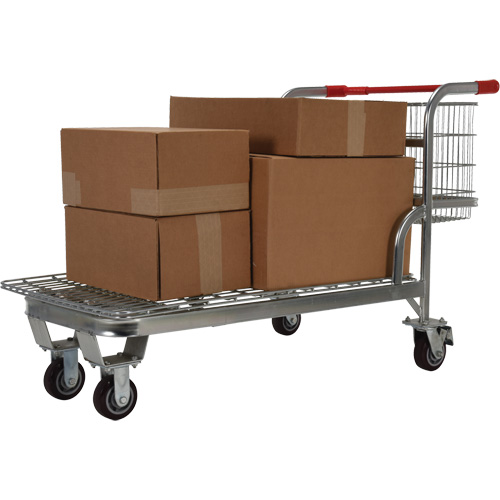 Chariot en treillis emboîtable, Acier, 28-3/4" x 37-1/16" x 59-5/8", Capacit&eacute; 275 lb Distribution Industrielle GC
