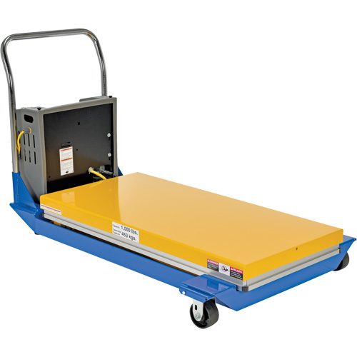 Table &eacute;l&eacute;vatrice aliment&eacute;e c. c. et manuelle &agrave; ciseaux, Acier, 48" lo x 24" la, Capacit&eacute; 1000 lb Distribution Industrielle GC