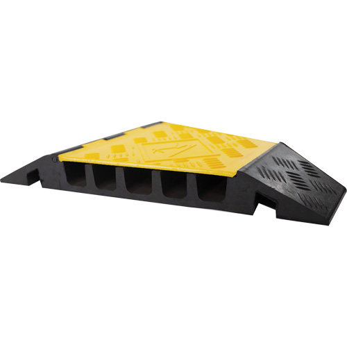 Protecteur de c&acirc;ble tourne-&agrave;-droite robuste Powerhouse, 5 canaux, 12" lo x 19,75" la x 2,25" h Distribution Industrielle GC