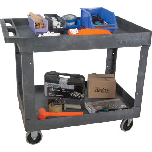 Chariot utilitaire pour l'entretien, 2 tiers, 24-5/8" x 32-1/2" x 40", Capacit&eacute; 550 lb Distribution Industrielle GC