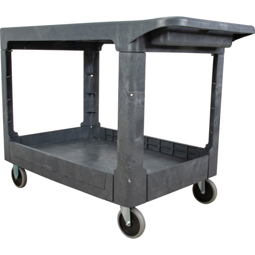 Flat-Shelf Utility Service Cart, 2 Tiers, 25-1/4" x 32-1/4" x 44", 550 lbs. Capacity Distribution Industrielle GC