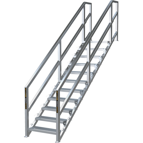 SmartStairs 11-16 Steps Modular Construction Stair System, 120" H Distribution Industrielle GC