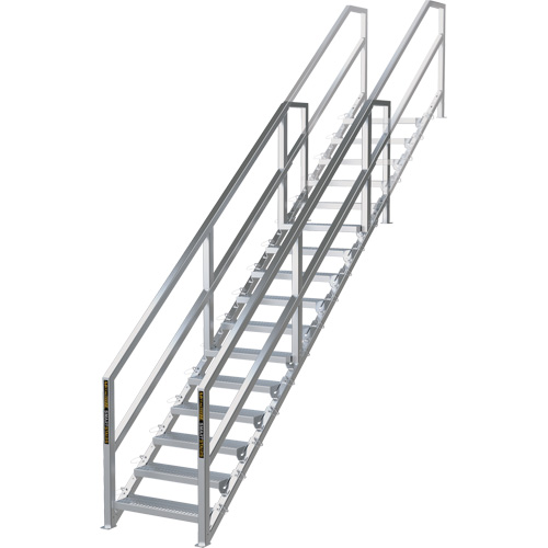 SmartStairs 11-16 Steps Modular Construction Stair System, 120" H Distribution Industrielle GC