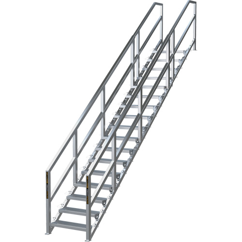 SmartStairs 17-21 Steps Modular Construction Stair System, 157-1/2" H Distribution Industrielle GC
