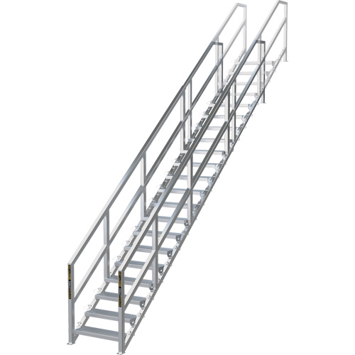 SmartStairs 17-21 Steps Modular Construction Stair System, 157-1/2" H Distribution Industrielle GC