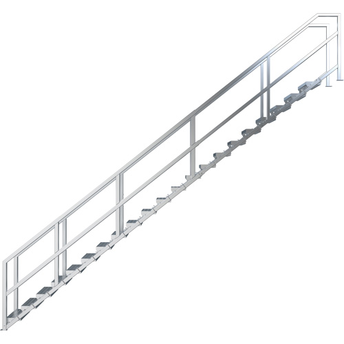 SmartStairs 17-21 Steps Modular Construction Stair System, 157-1/2" H Distribution Industrielle GC