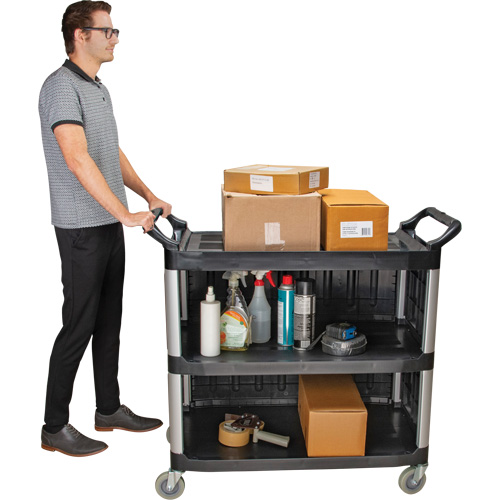 Chariot utilitaire, 3 tiers, 19-3/4" x 37-1/2" x 40-1/4", Capacit&eacute; 250 lb Distribution Industrielle GC