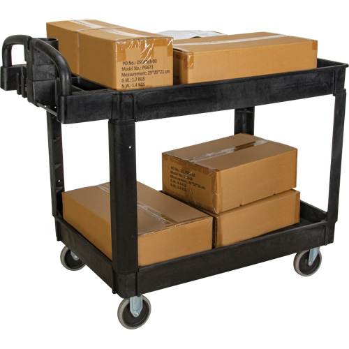 Chariot utilitaire, 2 tiers, 25-5/8" x 33-1/2" x 43-3/4", Capacit&eacute; 550 lb Distribution Industrielle GC