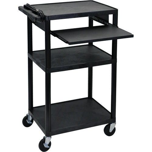 Chariot utilitaire &eacute;lectrique, 3 tiers, 24" x 42" x 18", Capacit&eacute; 300 lb Distribution Industrielle GC
