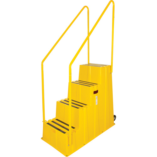 Escabeau industriel, 4 marches, 44" x 22-1/4" x Hauteur 65-1/8" Distribution Industrielle GC