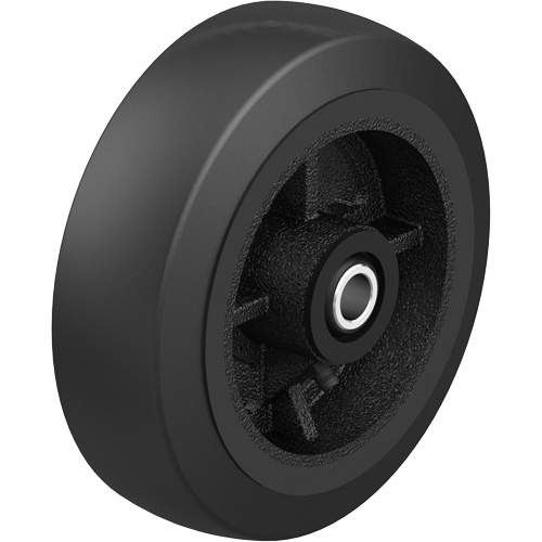 Roue en caoutchouc noir sur noyau en fonte noir, 12" (304,8 mm) dia. x 2-1/2" (64 mm) la, Capacit&eacute; de 396,8 lb (180 kg) Distribution Industrielle GC