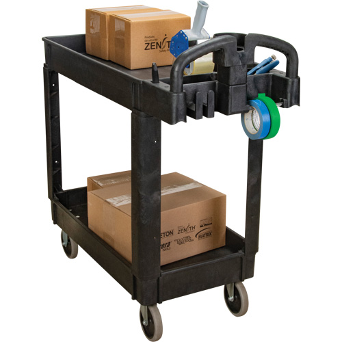 Chariot utilitaire, 2 tiers, 17-1/8" x 33-1/2" x 37-5/8", Capacit&eacute; 550 lb Distribution Industrielle GC