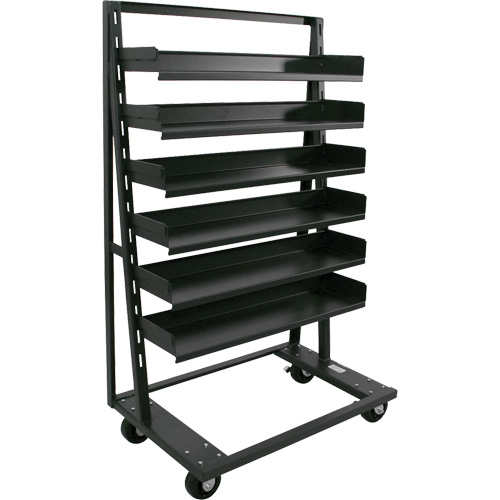 Single-Sided Heavy Duty A-Frame Cart with 6 Trays, 38" x 25" x 63", 2500 lbs. Capacity Distribution Industrielle GC