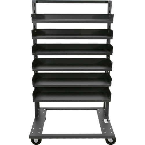 Single-Sided Heavy Duty A-Frame Cart with 6 Trays, 38" x 25" x 63", 2500 lbs. Capacity Distribution Industrielle GC