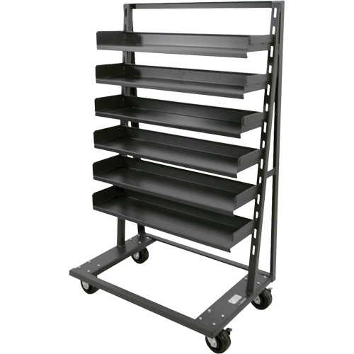Single-Sided Heavy Duty A-Frame Cart with 6 Trays, 38" x 25" x 63", 2500 lbs. Capacity Distribution Industrielle GC