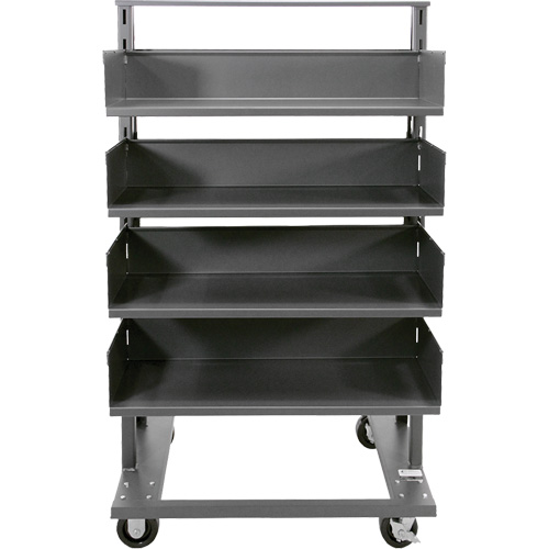 Single-Sided Heavy Duty A-Frame Cart with 4 Large Trays, 38" x 25" x 63", 2500 lbs. Capacity Distribution Industrielle GC