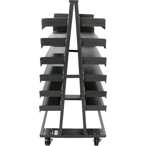 Double-Sided Heavy Duty A-Frame Cart with 12 Trays, 38" x 30" x 63", 2500 lbs. Capacity Distribution Industrielle GC