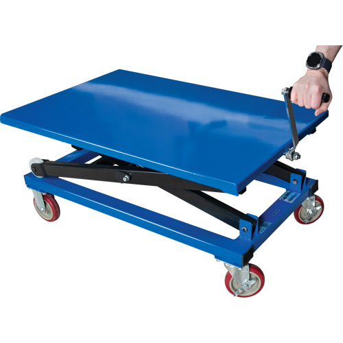 Manual Scissor Lift Table, 37-3/8" L x 23-5/8" W, Steel, 660 lbs. Capacity Distribution Industrielle GC