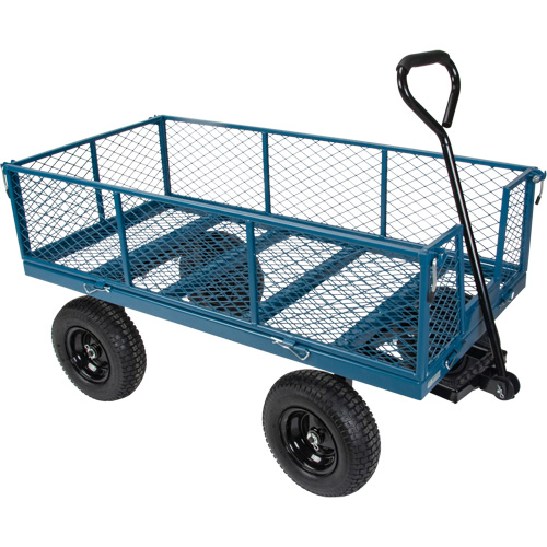 Wagon avec c&ocirc;t&eacute;s rabattables, 24" la x 48" la x Capacit&eacute; 800 lb Distribution Industrielle GC