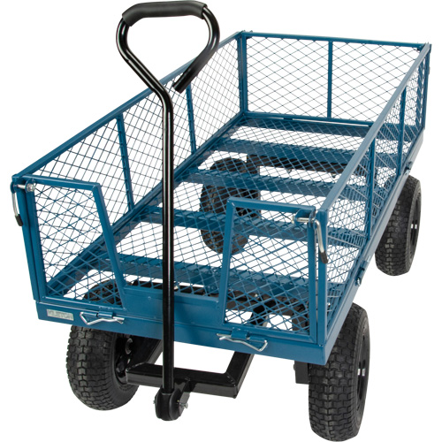 Wagon avec c&ocirc;t&eacute;s rabattables, 24" la x 48" la x Capacit&eacute; 800 lb Distribution Industrielle GC