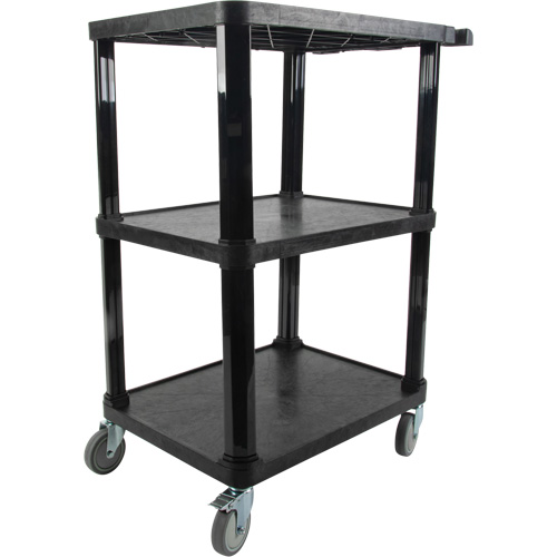 Chariot utilitaire avec tablette plate, 3 tiers, 18-1/8" x 37-3/8" x 27-3/4", Capacit&eacute; 330 lb Distribution Industrielle GC