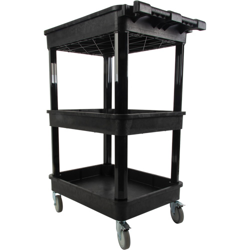 Chariot utilitaire avec tablette &agrave; bordure profonde, 3 tiers, 19" x 39-1/2" x 28-1/4", Capacit&eacute; 330 lb Distribution Industrielle GC