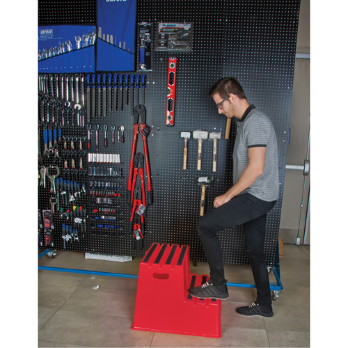 Escabeau industriel, 2 marches, 26" x 22-7/16" x Hauteur 19-11/16" Distribution Industrielle GC