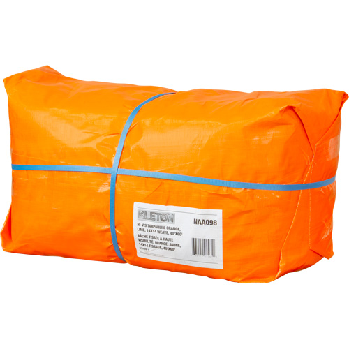 B&acirc;che tiss&eacute;e robuste haute visibilit&eacute;, Poly&eacute;thyl&egrave;ne, Vert/Orange, 40' x 60' x 12 mils Distribution Industrielle GC