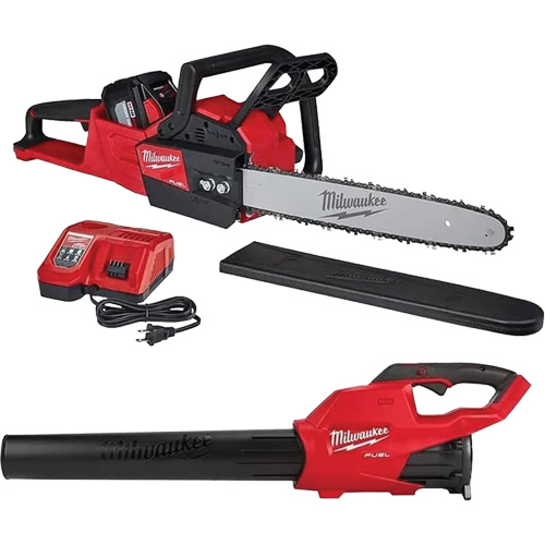 Ensemble souffleuse & scie &agrave; chaîne sans fil, 16", &agrave; pile, 18 V Distribution Industrielle GC