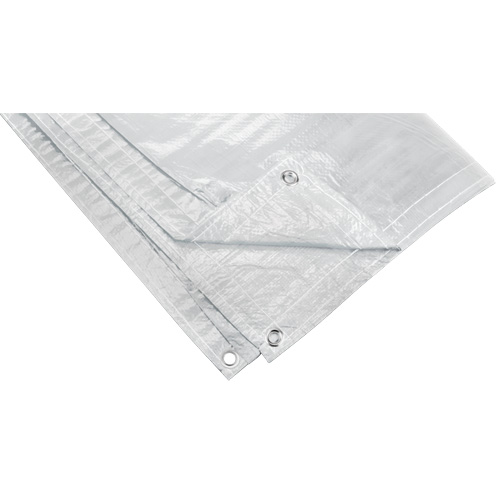 B&acirc;che isol&eacute;e, Poly&eacute;thyl&egrave;ne, Blanc, 20' x 12' x 8 mils Distribution Industrielle GC