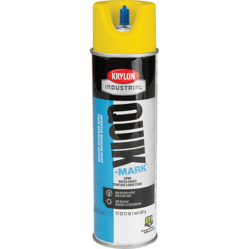 Peinture de marquage industrielle invers&eacute;e &agrave; base d'eau Quik-Mark, 17 oz, Canette a&eacute;rosol Distribution Industrielle GC