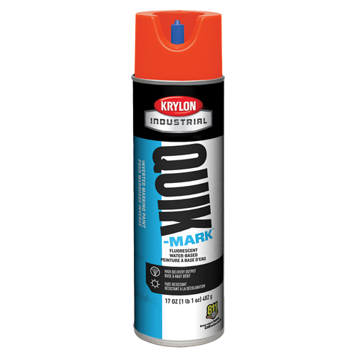 Peinture de marquage industrielle invers&eacute;e &agrave; base d'eau Quik-Mark, 17 oz, Canette a&eacute;rosol Distribution Industrielle GC