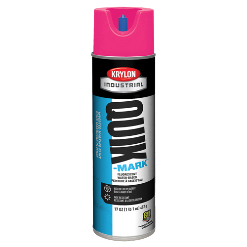Peinture de marquage industrielle invers&eacute;e &agrave; base d'eau Quik-Mark, 17 oz, Canette a&eacute;rosol Distribution Industrielle GC