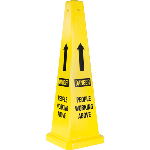 C&ocirc;nes de d&eacute;viation  People Working Above , Anglais avec pictogramme Distribution Industrielle GC