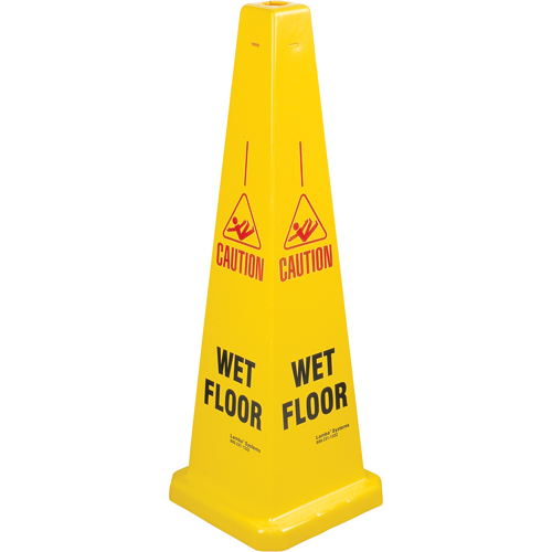 C&ocirc;nes de d&eacute;viation  Wet Floor , Anglais avec pictogramme Distribution Industrielle GC
