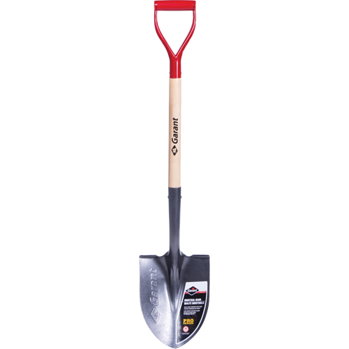 Pro Round Point Shovel, Tempered Steel Blade, Wood, D-Grip Handle Distribution Industrielle GC