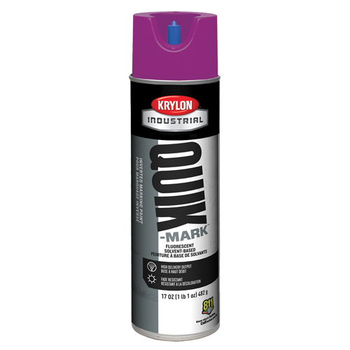 Peinture de marquage industrielle invers&eacute;e &agrave; base de solvant Quik-Mark, 17 oz, Canette a&eacute;rosol Distribution Industrielle GC