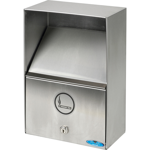 Cendriers, Montage mural, Acier inoxydable, Capacit&eacute; 3,3 litres, Hauteur 13-1/2" Distribution Industrielle GC